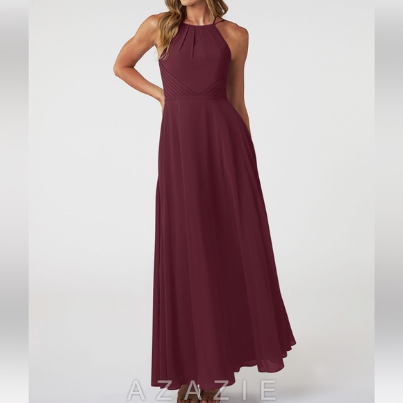 Azazie Cabernet Melinda bridesmaids dress. Size A6. - Picture 2 of 8